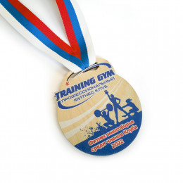 Медаль из дерева 1-слойная с УФ-печатью