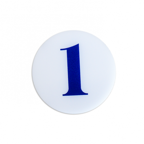 Номерок из акрила с односторонней цветной печатью