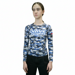 Рашгард детский спортивного кроя, модель с длинным рукавом, материал бифлекс