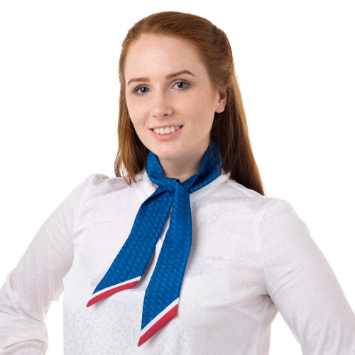 Шарф атласный двухслойный фигурный, с полной запечаткой