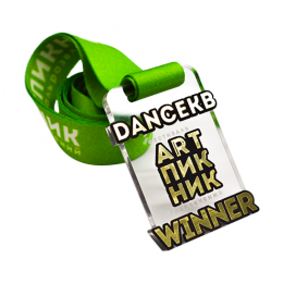 Медаль из акрила с пластиком 2-слойная с УФ-печатью