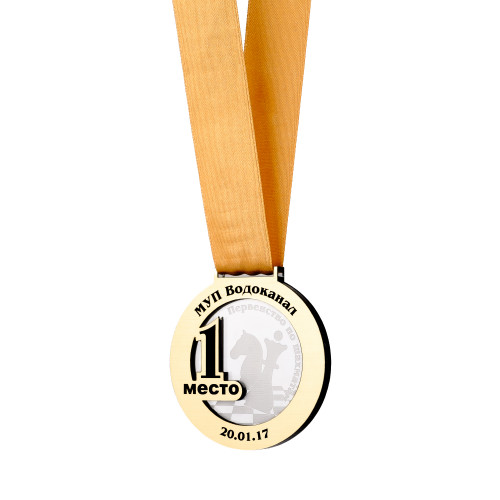 Медаль из акрила с пластиком 3-слойная (два слоя пластика)