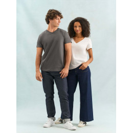 Футболка унисекс Regent с V-образным вырезом, кобальт (темно-синяя)