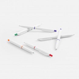 Ручка шариковая Bright Pop, белая с синим