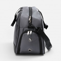 Спортивная сумка Atlantes, светло-серая с черным