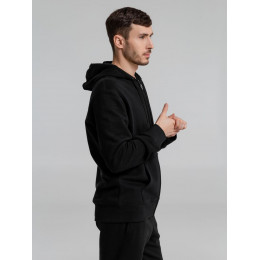 Толстовка на молнии с капюшоном унисекс King, черная