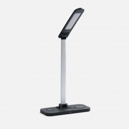 Настольная лампа с беспроводной зарядкой Power Light, черная