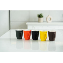 Кружка Good Morning с покрытием софт-тач, ver.2, желтая