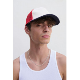 Бейсболка Blink, молочная с красным