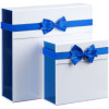 Коробка складная Gallant, M, белая с синим