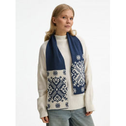 Шарф Wintertude M, синий с белым