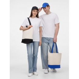 Сумка для покупок на молнии Shopaholic Zip, неокрашенная с синим