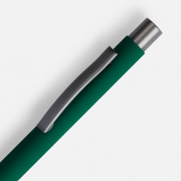 Ручка шариковая Atento Soft Touch, зеленая