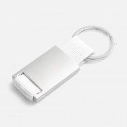 Брелок Inlet с тканевой вставкой, белый