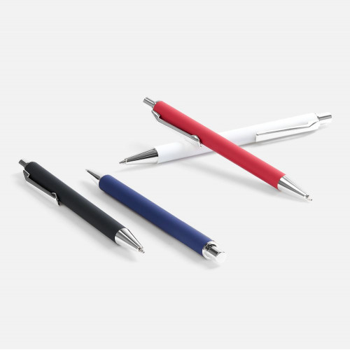 Ручка шариковая Lobby Soft Touch Chrome, черная