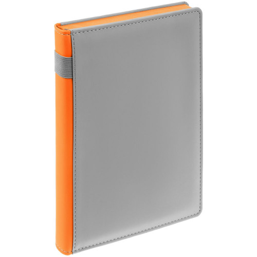 Ежедневник Spain Shall на заказ, недатированный, серый с оранжевым