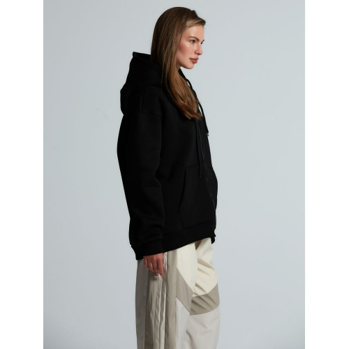 Толстовка унисекс оверсайз Zippy, черная