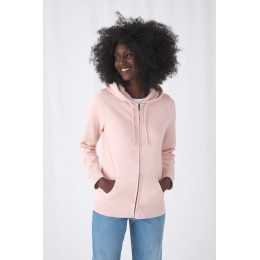 Толстовка на молнии с капюшоном женская BNC Inspire (Organic), ярко-синяя