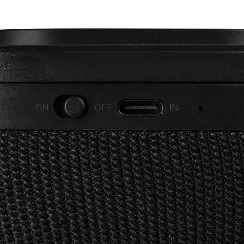 Колонка с беспроводной зарядкой Esca и подсветкой логотипа, черная