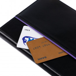 Ежедневник Alanis, недатированный, черный с фиолетовым