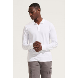 Рубашка поло унисекс с длинным рукавом Planet LSL, черная