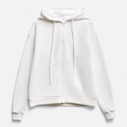 Толстовка унисекс оверсайз на молнии Zippy Terry, белая