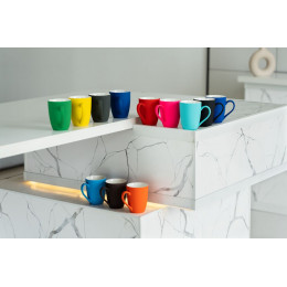 Кружка Good Morning с покрытием софт-тач, ver.2, желтая