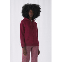 Толстовка на молнии с капюшоном женская Queen, красная