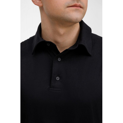 Рубашка поло унисекс Senti, черная