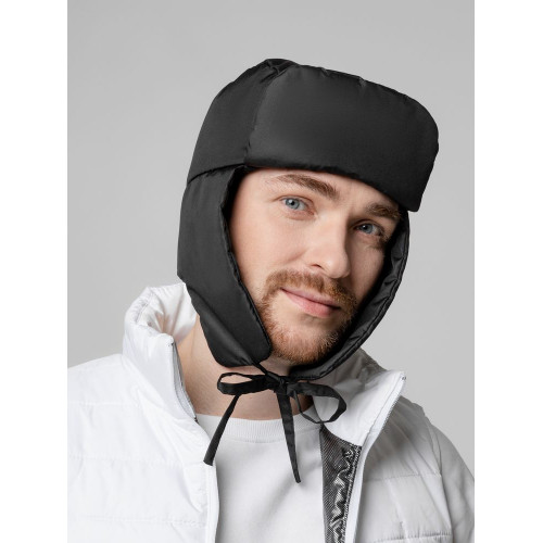 Шапка-ушанка Shelter, черная