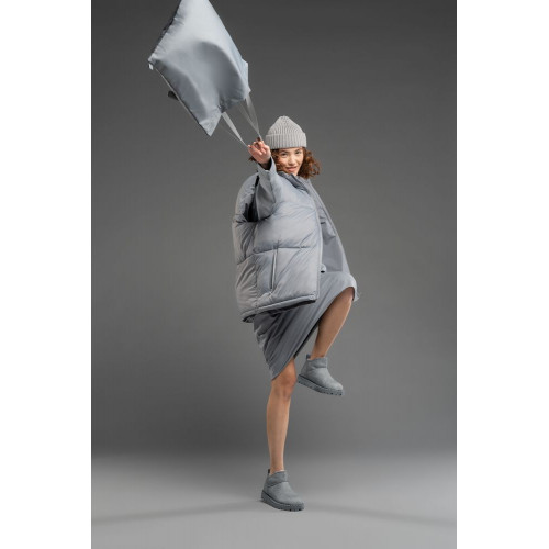 Шопер B3, серый с серыми ручками