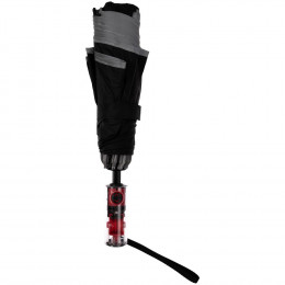 Зонт наоборот складной Futurum со светоотражающим кантом, черный