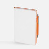 Ежедневник White Shall, недатированный, бело-оранжевый