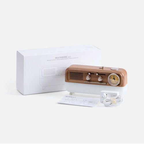 Bluetooth-колонка с беспроводной зарядкой, часами и подсветкой Multiverse, ver.2