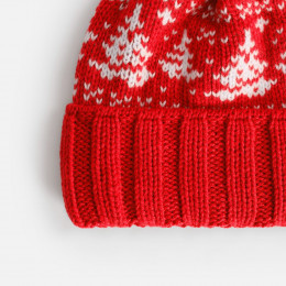 Шапка Holidale, красная с молочным