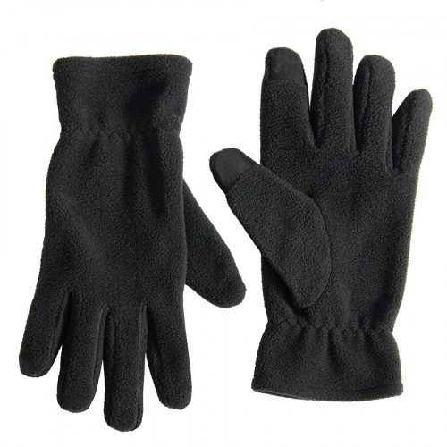 Перчатки флисовые сенсорные TRAIL, темно-серый, S/M, 100% полиэстер, 220 г/м2