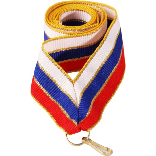 Лента (шир.11 мм)  V8-W/BL/RD-GOLD